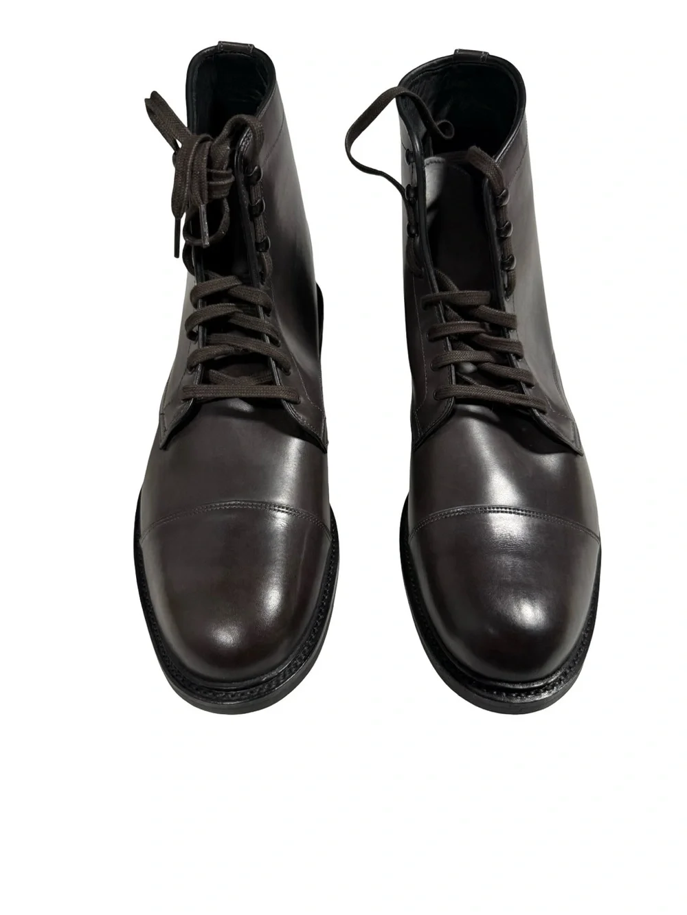 Allen Edmonds Landon Brown Leather Cap Toe Lace Up Boots Men’s Size 14 USA